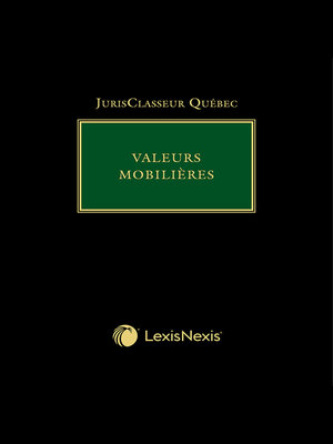cover image of JCQ &#8212; Valeurs mobilières